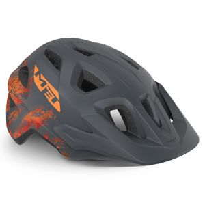MET Eldar Youth Helmet - Gray Orange / Matt