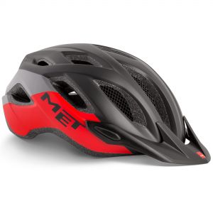 Image of MET Crossover Helmet, Black/red