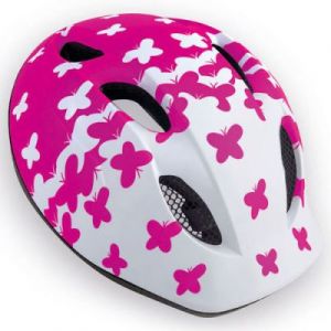 Image of MET Buddy Kids Helmet - Colour: Pink Butterflies - Size: 46-53cm, Pink