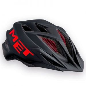 Image of MET Crackerjack Kids Helmet - Colour: Black/Red - Size: 52-57cm