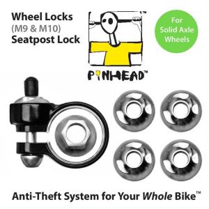 Pinhead Solid Axle Wheel/Seatpost Lock Pack