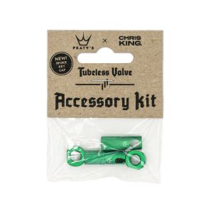 Peaty's x Chris King MK2 Tubeless Valve Accessory Kit - Emerald