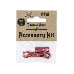 Peaty's x Chris King MK2 Tubeless Valve Accessory Kit - Red