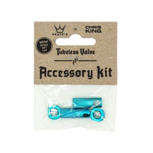 Peaty's x Chris King MK2 Tubeless Valve Accessory Kit - Turquoise