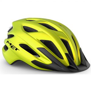 MET Crossover Helmet - Lime Yellow Metallic - M