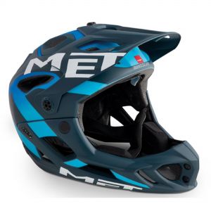 MET Parachute Full Face Helmet - Blue Shaded Cyan / Matt - M