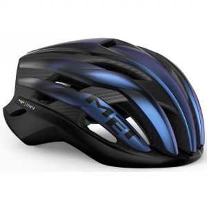 MET Trenta 3K Carbon MIPS Helmet - Medium, Blue Iridescent Matt