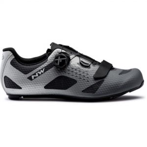Northwave Storm Carbon Road Cycling Shoes - 42, Anthra / Silver Reflective