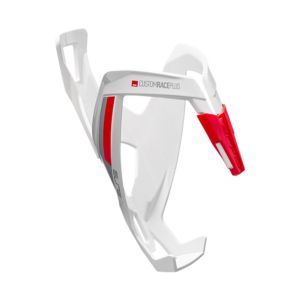 Elite Custom Race Plus Resin Bottle Cage - White / Red