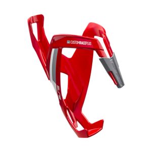 Elite Custom Race Plus Resin Bottle Cage - Red / White
