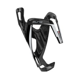 Elite Vico Carbon Bottle Cage - Gloss Black / White