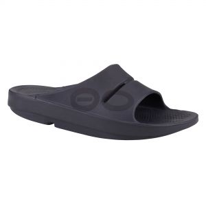 Oofos Men's OOAHH Slide Sport Sandal - 11, Matte Black