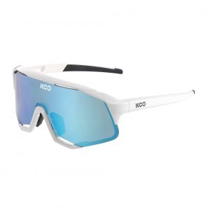KOO Demos Sunglasses - White Frame / Turquoise Lens