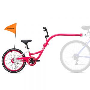 WeeRide Kazam Link Aluminium Tagalong Trailer Child Bike Seat - Pink