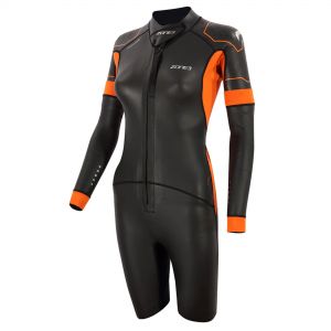 Image of Zone3 Women's Versa Multi-Sport Wetsuit, Black/grey/orange